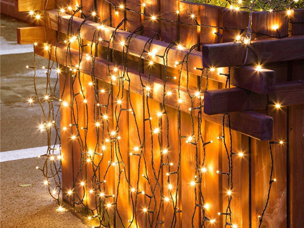 Luces de cuerda solar súper largas al aire libre para la decoración del árbol de Navidad